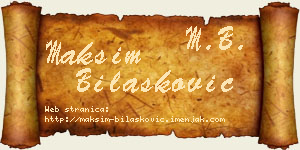 Maksim Bilašković vizit kartica